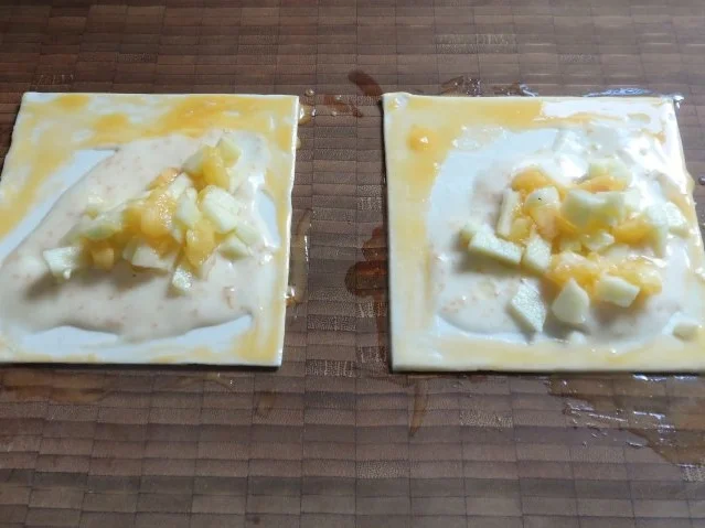 Blätterteig: Nekatarinen-Apfeltaschen mit Zitronen-Vanille-Creme - Rezept - Bild Nr. 6