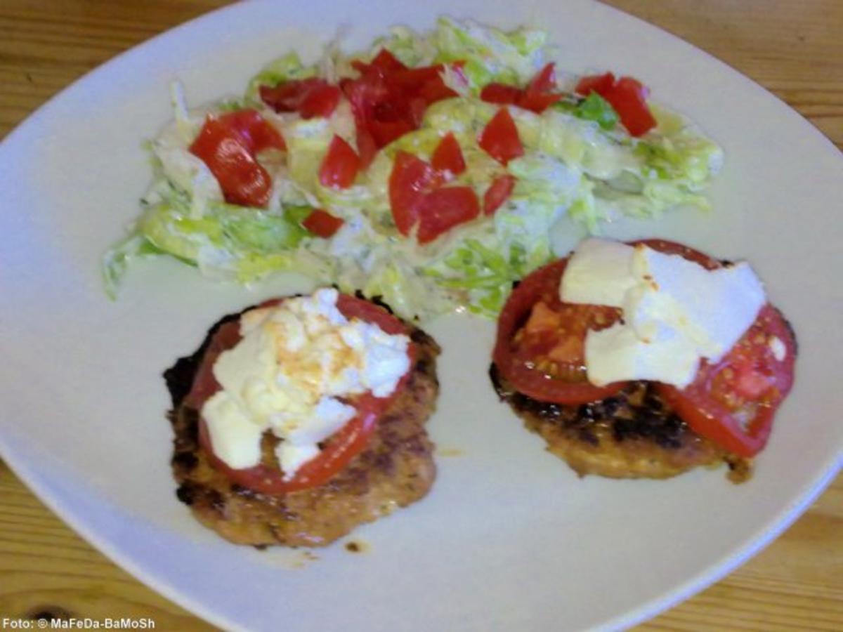 Gratinierte Hacksteaks - Rezept