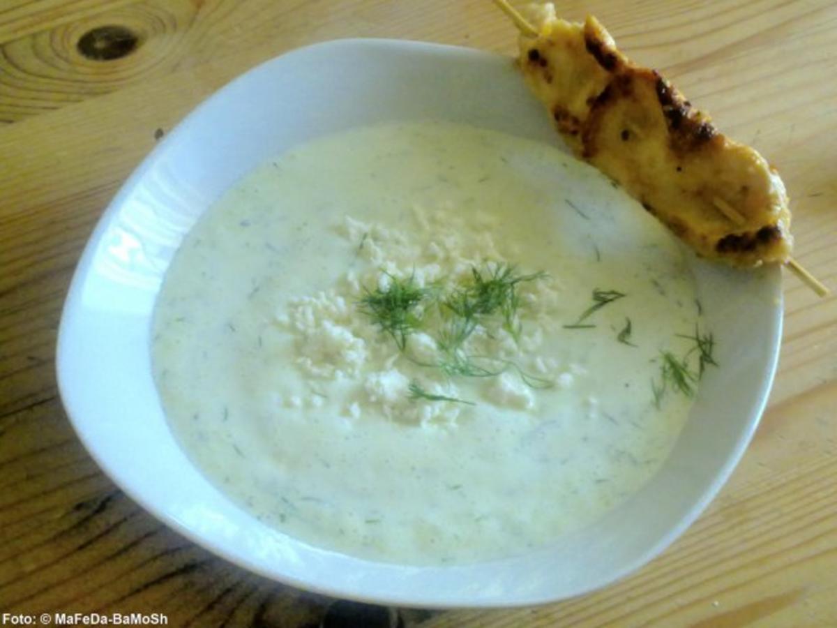 Joghurt-Gurken-Suppe mit Ouzo - Rezept - Bild Nr. 2