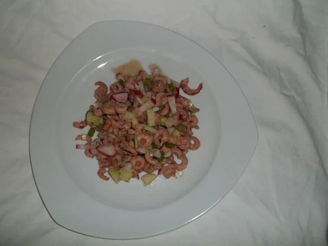 Rezept: Krabbensalat von Nordseekrabben/Granat Krabbensalat von Nordseekrabben/Granat - Rezept