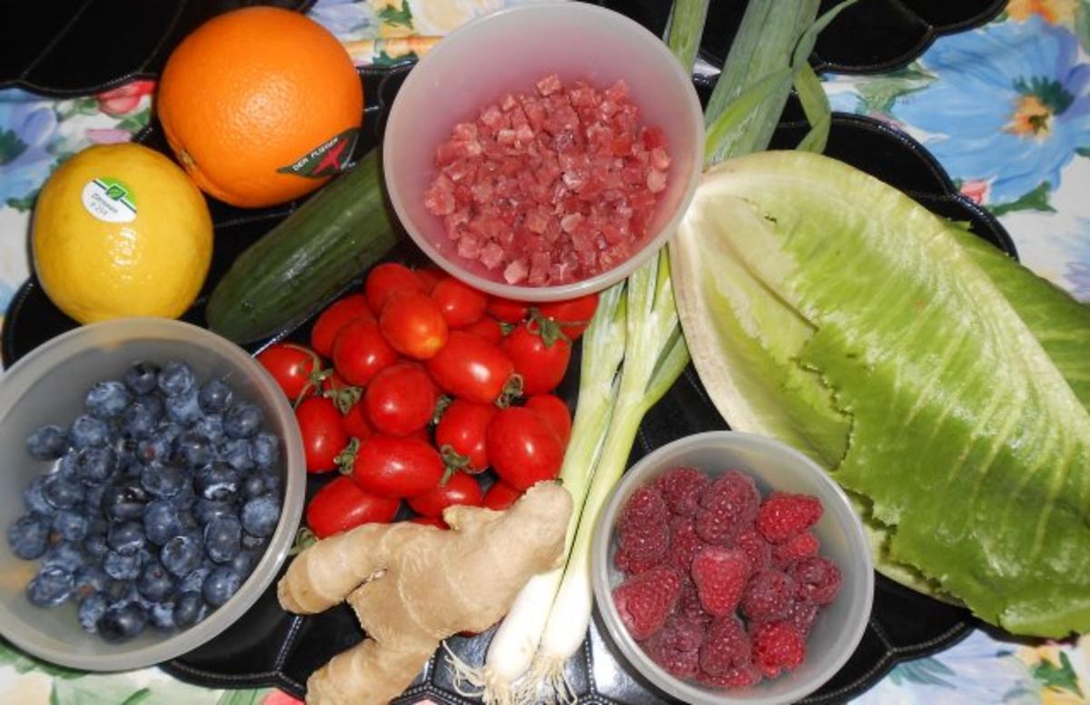 Knackiger Salat mit einem Orangen-Ingwer-Dressing - Rezept - Bild Nr. 2