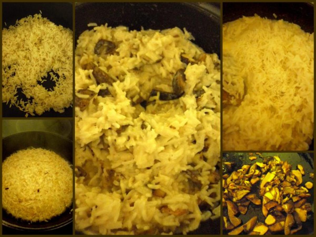Pilz-Reis (Risotto-Art) mit Zucchini - Rezept - Bild Nr. 3