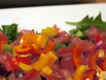 Hähnchenbrust in Pancetta auf sommerlichem Salat - Rezept - Bild Nr. 9