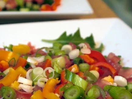 Hähnchenbrust in Pancetta auf sommerlichem Salat - Rezept - Bild Nr. 10