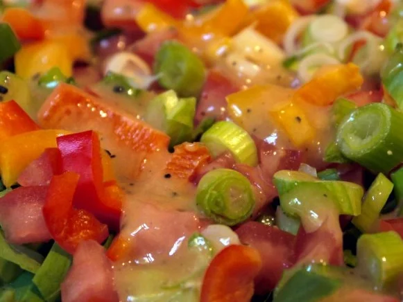 Hähnchenbrust in Pancetta auf sommerlichem Salat - Rezept - Bild Nr. 14