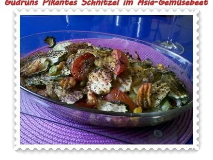 Fleisch: Pikantes Schnitzel mit Asia-Gemüse - Rezept