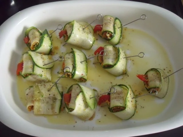 Rezept: Zucchini Bulgur Röllchen Zucchini Bulgur Röllchen - Rezept