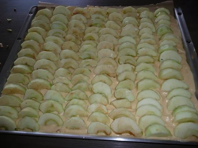 Rezept: Apfelkuchen mit Quark- Schmand Topping Apfelkuchen mit Quark- Schmand Topping - Rezept