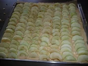 Apfelkuchen mit Quark- Schmand Topping - Rezept