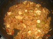 "serbisches Reisfleisch" mit Hühnerfilet - Rezept