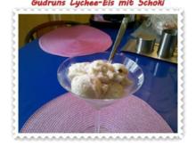 Eis: Lychee-Eis mit Schoki - Rezept
