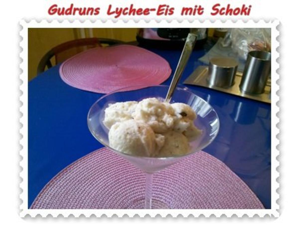 Bilder für Eis: Lychee-Eis mit Schoki - Rezept