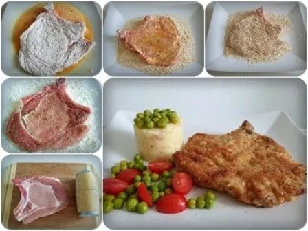 Rezept: ♣ Schweinekotelett mit Kokosraspel-Panade ♣ Bild Nr. 2 ♣ Schweinekotelett mit Kokosraspel-Panade ♣ - Rezept - Bild Nr. 2