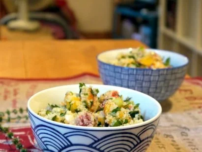 Rezept: Pfirsich-Bulgur-Salat Bild Nr. 10 Pfirsich-Bulgur-Salat - Rezept - Bild Nr. 10