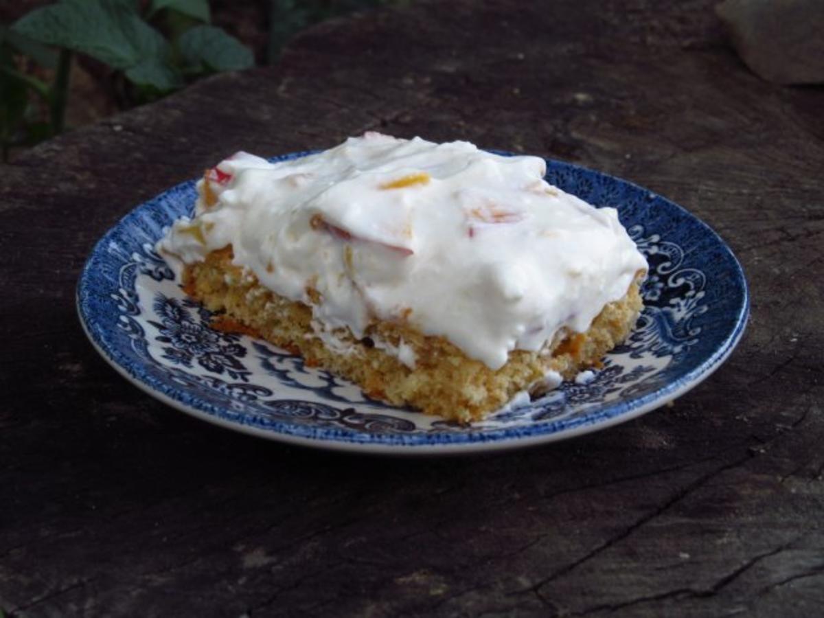 Joghurt-Nektarinen-Schnitten (ohne Gelatine) - Rezept