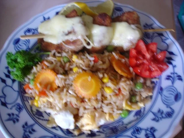 Filetspieß mit Gemüse-Eier-Bratreis - Rezept - Bild Nr. 16