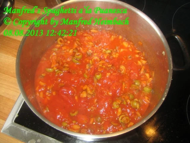 Rezept: Nudeln – Manfred’s Spaghetti a’la Puttanesca Bild Nr. 5 Nudeln – Manfred’s Spaghetti a’la Puttanesca - Rezept - Bild Nr. 5