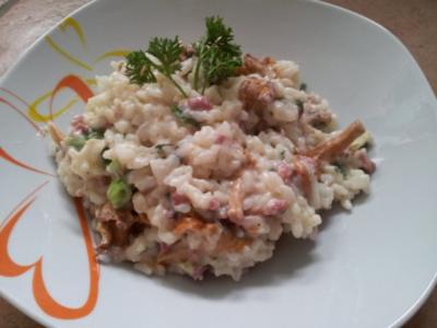 Rezept: Pfifferling - Frischkäse - Risotto Pfifferling - Frischkäse - Risotto - Rezept