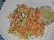 Fisch : Seelachs auf Gemüsebeet im Bratschlauch - Rezept