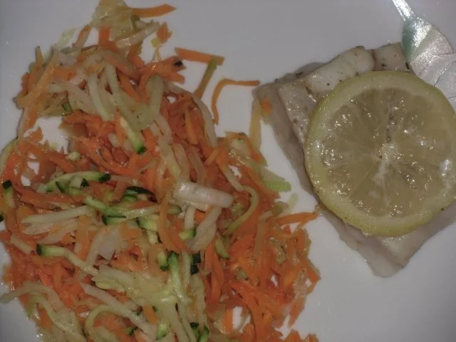 Fisch : Seelachs auf Gemüsebeet im Bratschlauch - Rezept - Bild Nr. 8