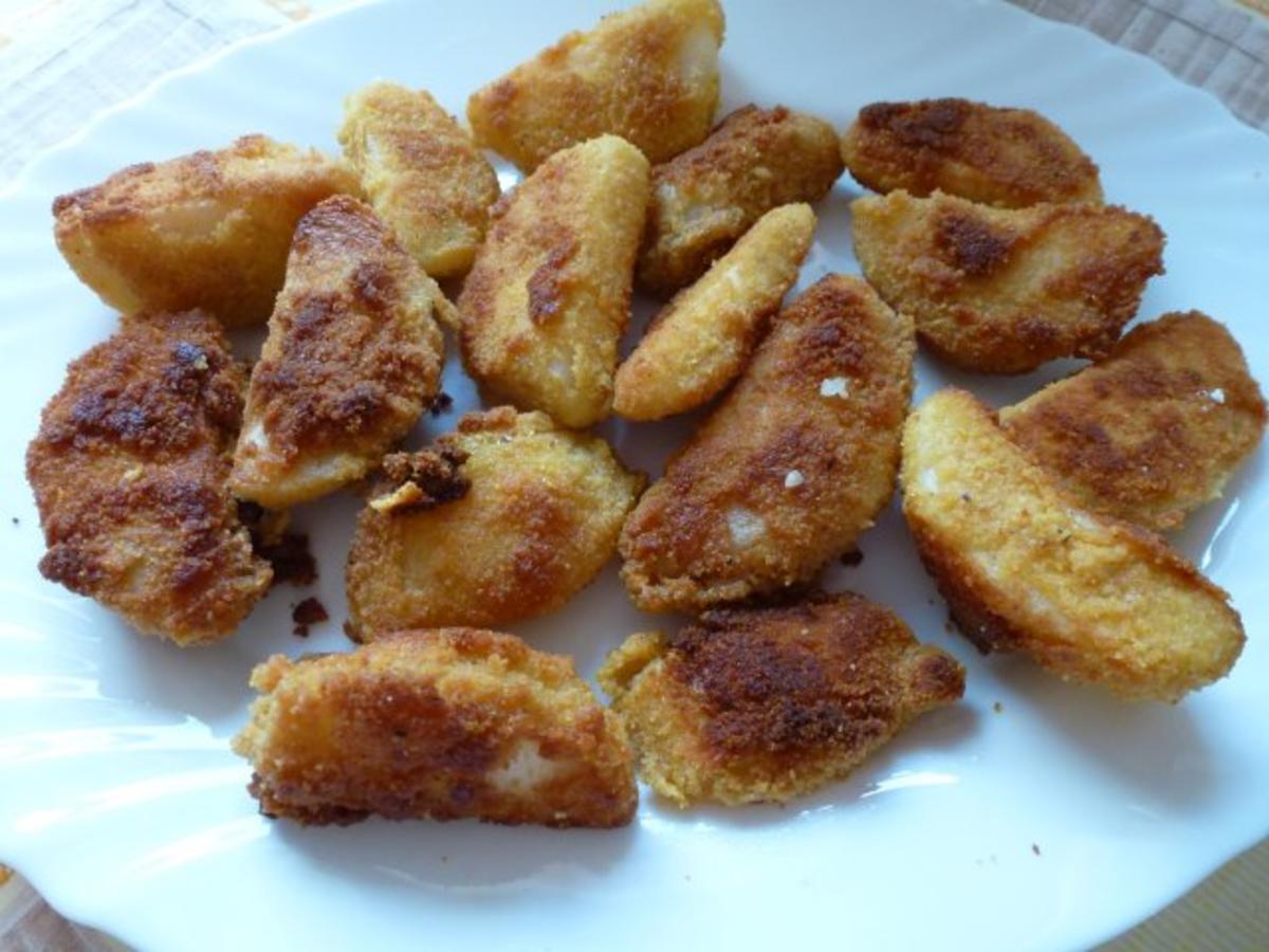 Rezept: Würzige panierte Kohlrabihalbmonde Würzige panierte Kohlrabihalbmonde - Rezept