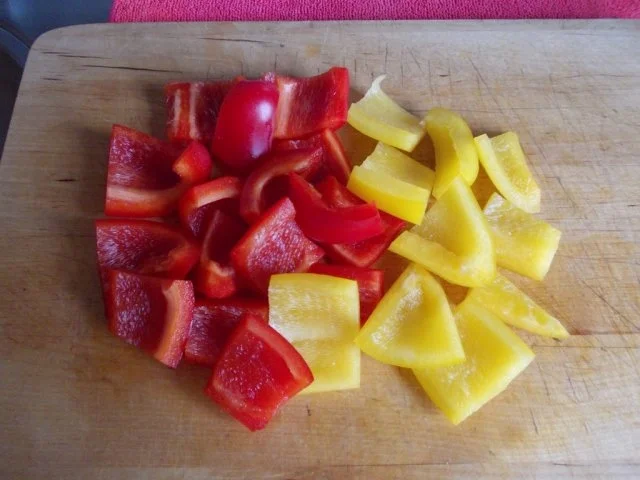 Hähnchenspieße an Paprikareis - Rezept - Bild Nr. 3