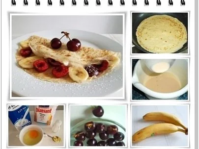 Rezept: Crêpes mit Kirschen und Banane Bild Nr. 12 Crêpes mit Kirschen und Banane - Rezept - Bild Nr. 12
