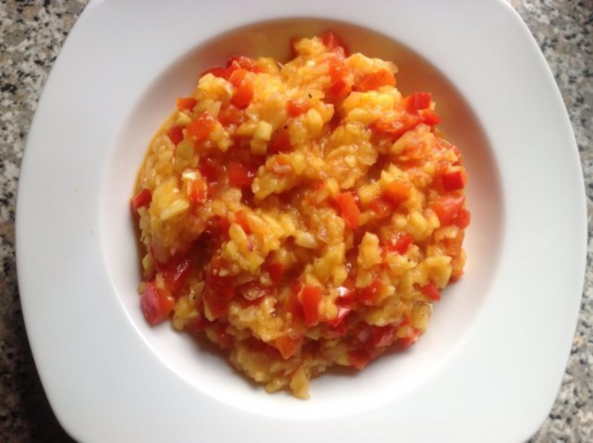 Kabeljau mit Pfirsich-Paprika-Salsa - Rezept - Bild Nr. 3