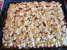 Pflaumenkuchen mit Pudding und Streusel - Rezept