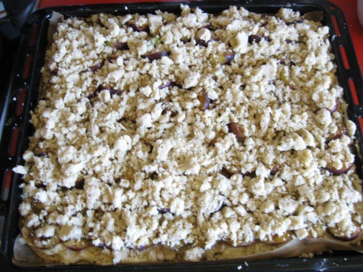 Pflaumenkuchen mit Pudding und Streusel - Rezept - Bild Nr. 13