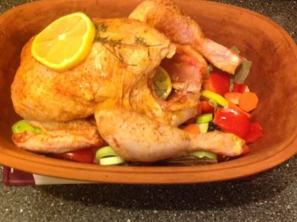 Rezept: Hähnchen auf Gemüse aus dem Römertopf Bild Nr. 11 Hähnchen auf Gemüse aus dem Römertopf - Rezept - Bild Nr. 11