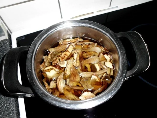 Rezept: Pasta in einer Schinken-Pilz-Sahne Sauce, dazu Schafskäse, Tomaten mit Basilkum Bild Nr. 2 Pasta in einer Schinken-Pilz-Sahne Sauce, dazu Schafskäse, Tomaten mit Basilkum - Rezept - Bild Nr. 2