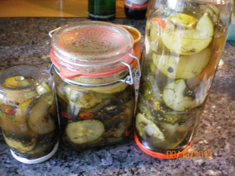 Zucchini scharf eingelegt - schnell &amp; einfach - von Sunnywhity