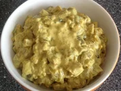 Rezept: Auberginen in Kurkuma und sauerer Sahne Auberginen in Kurkuma und sauerer Sahne - Rezept