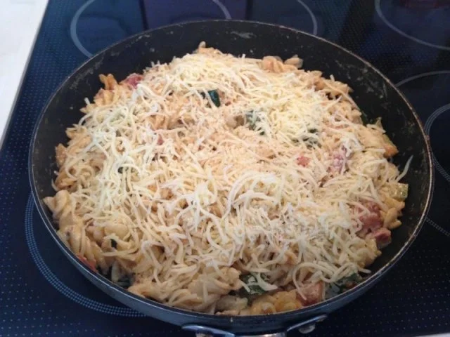 Rezept: Zucchini Pfanne mit Bauchspeck ( überbacken ) Bild Nr. 4 Zucchini Pfanne mit Bauchspeck ( überbacken ) - Rezept - Bild Nr. 4