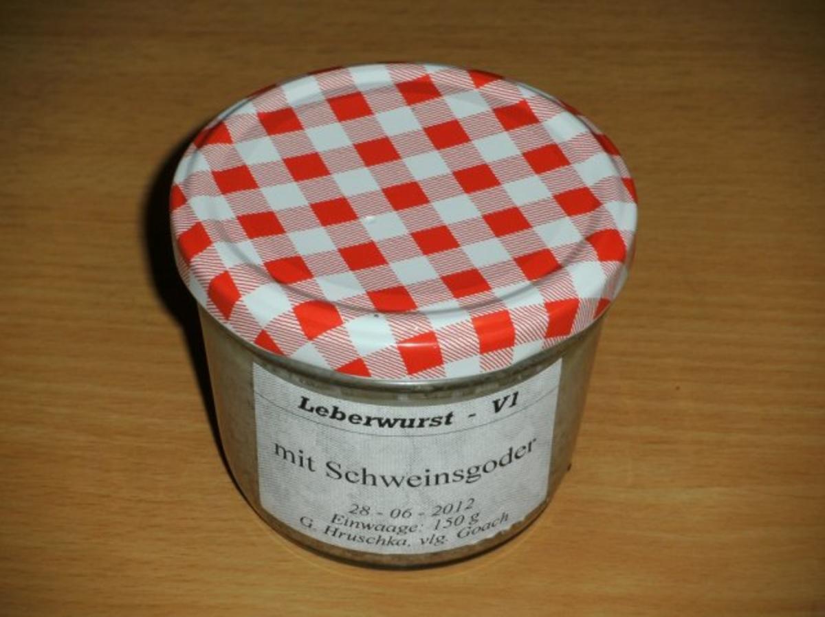 Bilder für Wursten: Hausgemachte Leberwurst mit Schweinsgoder / Schweinekinn - Rezept