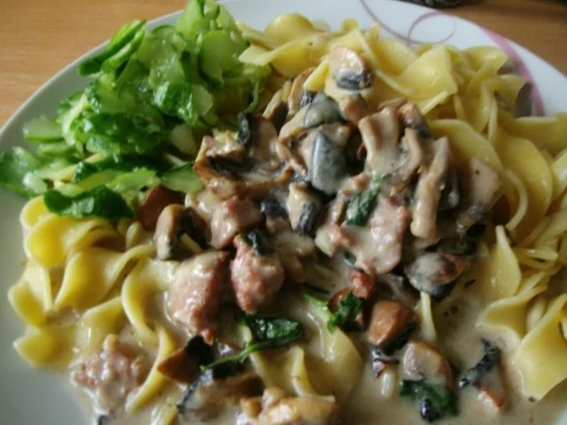 Nudeln in Champignon - Sahnesoße - Rezept - Bild Nr. 7