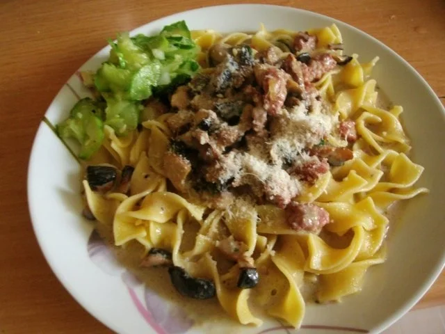 Nudeln in Champignon - Sahnesoße - Rezept - Bild Nr. 8