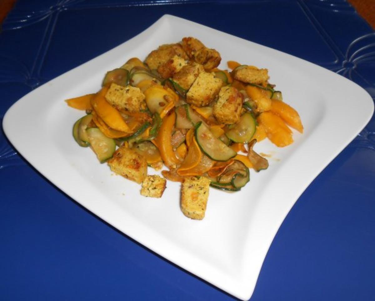 Curry-Mango-Tofu auf Zucchini-Mango-Gemüse - Rezept - Bild Nr. 8