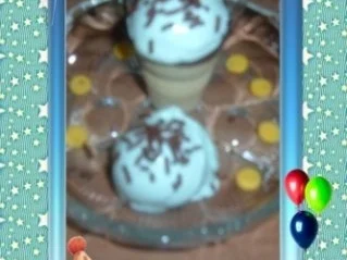 Rezept: Eis : mal in grün ..in der Eismaschine Eis : mal in grün ..in der Eismaschine - Rezept