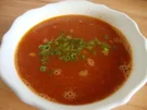 klare Tomatensuppe mit Reiseinlage - Rezept