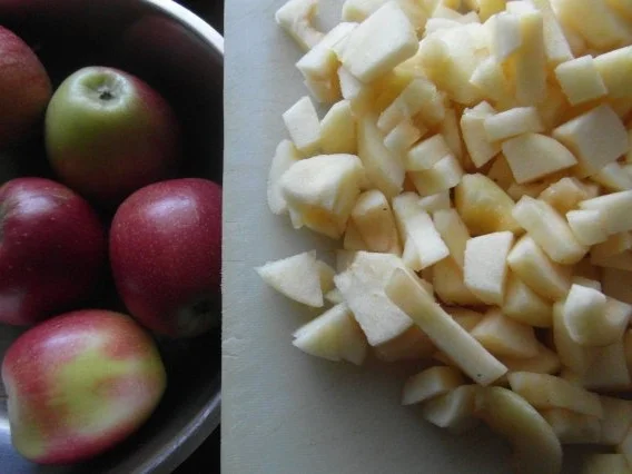 Backen : Apfel-Marzipan-Muffins - Rezept