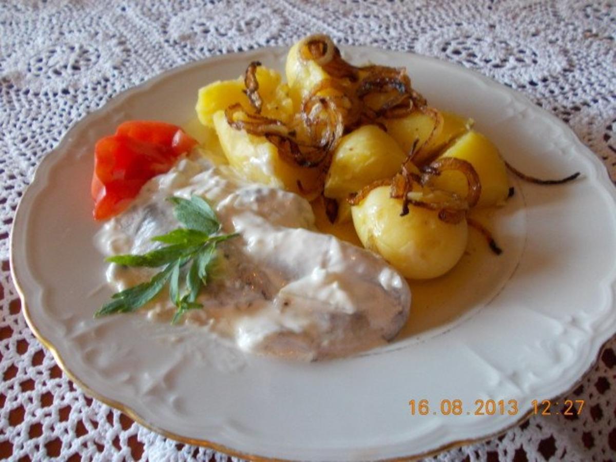 Schmandmatjes mit Pellkartoffeln - Rezept Durch orchide