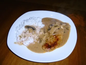 jägerschnitzel mit reis - Rezept