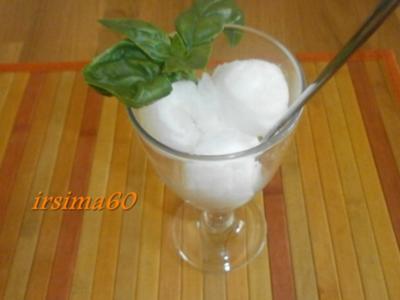 Zitronensorbet  mit Basilikum - Rezept