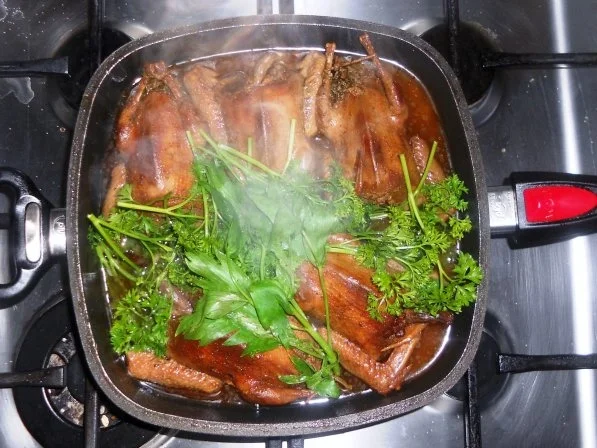 Rezept: "Oma - Friede`s" köstlich, zarter Taubenbraten in Sahnesauce. (Rzpt. um 1939) Bild Nr. 14 "Oma - Friede`s" köstlich, zarter Taubenbraten in Sahnesauce. (Rzpt. um 1939) - Rezept - Bild Nr. 14