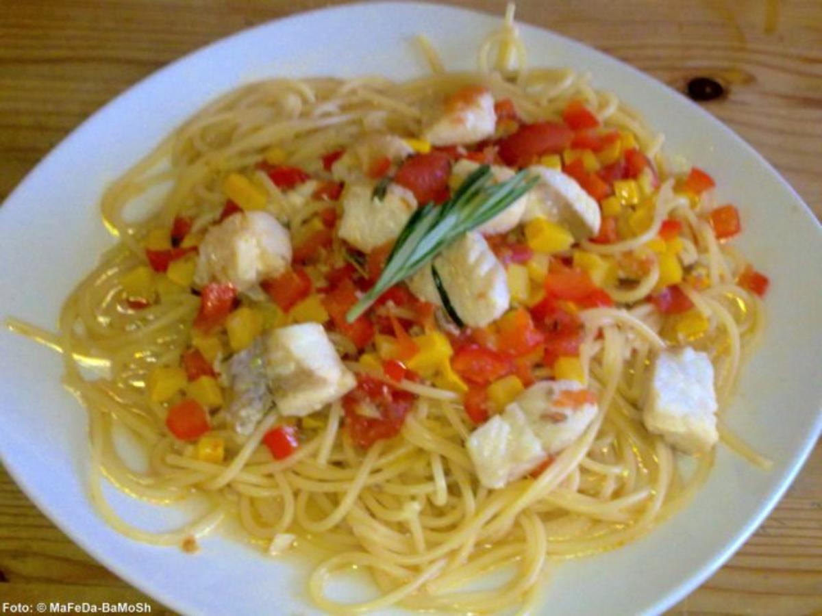 Spaghetti mit Fischfilet - Rezept mit Bild - kochbar.de