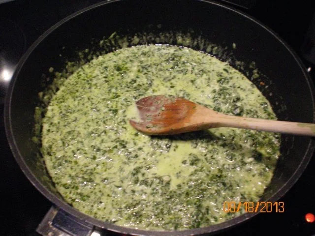 Rezept: Pasta mit Mangoldsahnesoße Bild Nr. 5 Pasta mit Mangoldsahnesoße - Rezept - Bild Nr. 5