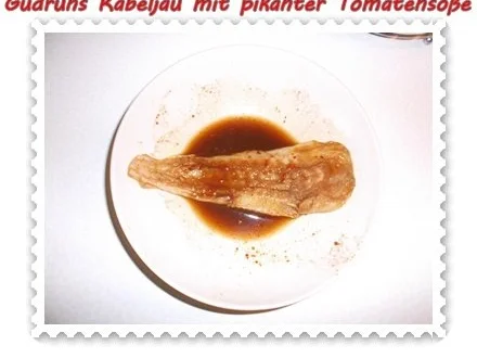 Fisch: Kabeljau mit pikanter Tomatensoße - Rezept - Bild Nr. 4