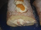 Rezept: Sahnerolle mit Nektarinen und Mandarinen Sahnerolle mit Nektarinen und Mandarinen - Rezept